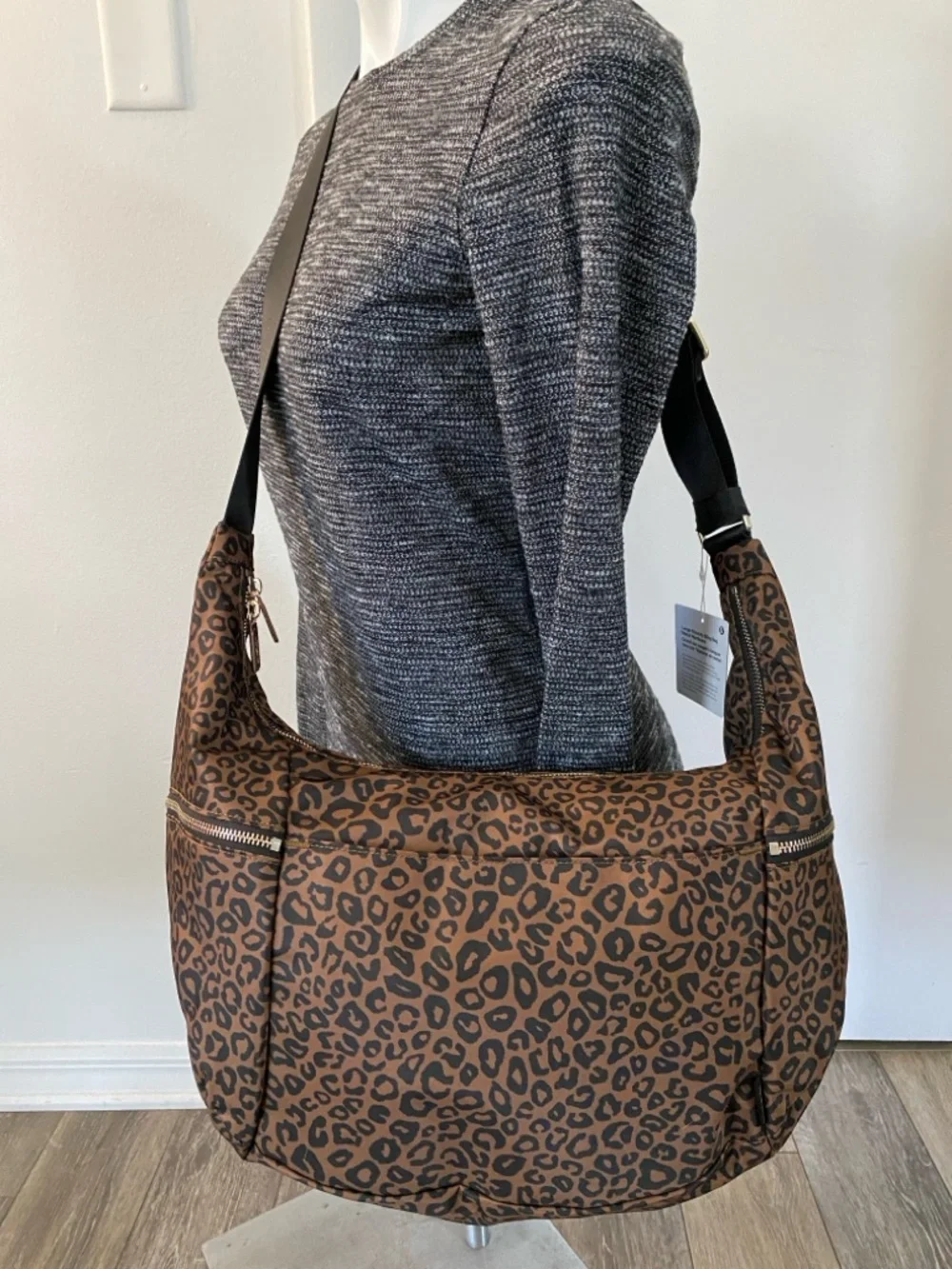 lululemon athletica Brown and Black Leopard Print Hobo Bag - Picture 2 of 9